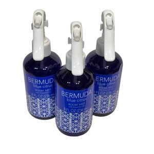 Bermuda Room Mist Blue Citrus 8oz 3 Pack Blue New Essential Oil Spray